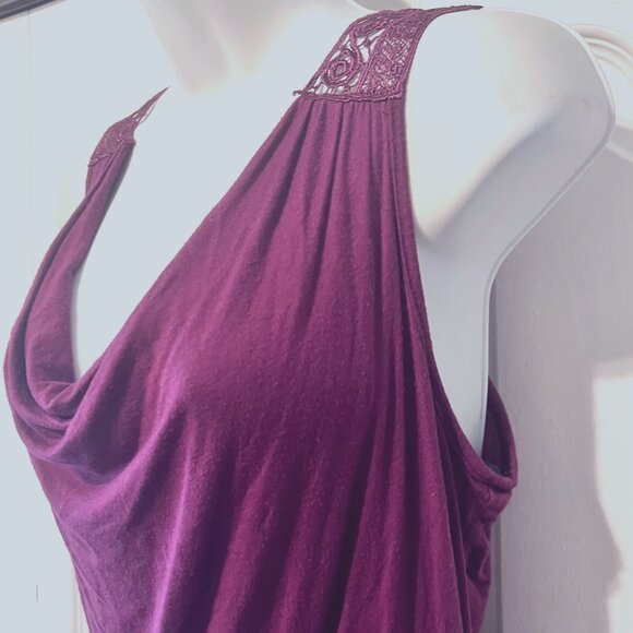 Bluheaven-Women's Med. Ruching Sides Pull On Embroidered Back/Cowl Neck-Cut out - Picture 2 of 15